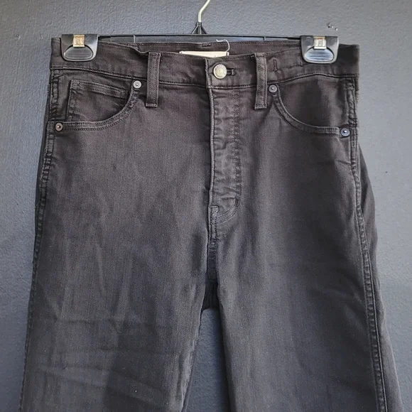 Madewell $129 Black 10" Highrise Skinny Jeans 27 - Picture 7 of 12